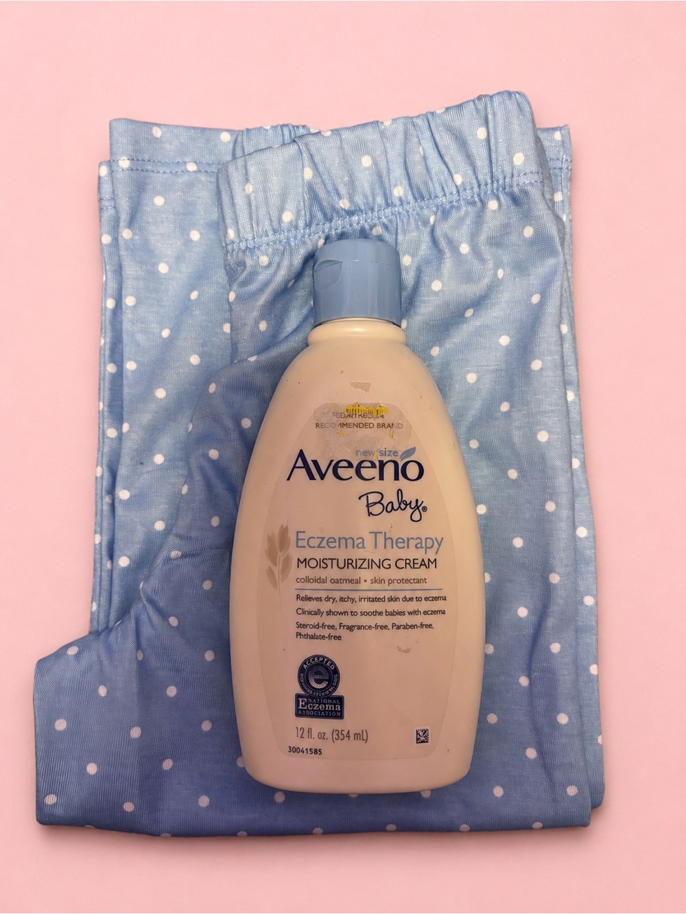 GapKids 3T Polka Dot Pajama Pants & Aveeno Baby Eczema Cream 12 oz